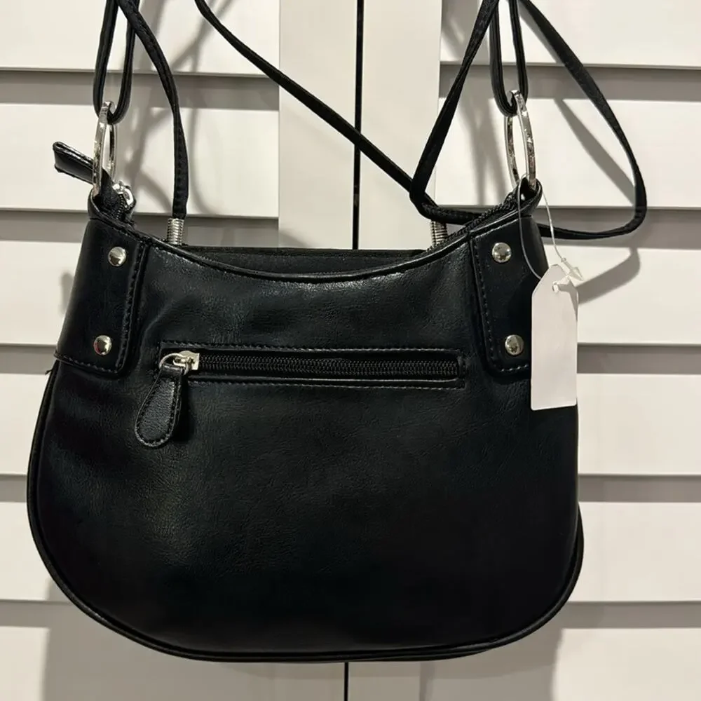 Non branded NWT Combo Shoulder and Crossbody Bag in black. - Picture 2 of 12